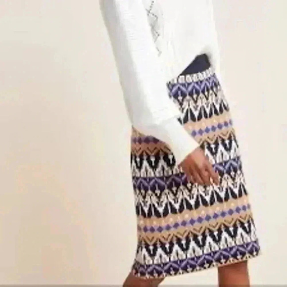 Anthropologie Saoirse Sweater Midi Skirt Knit Pencil Straight Skirt Sz Small - Picture 2 of 8